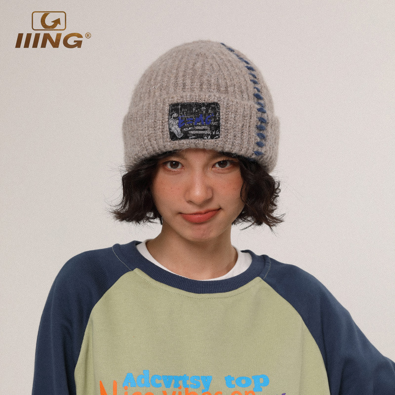 IIING帽控宇航员贴标针织帽