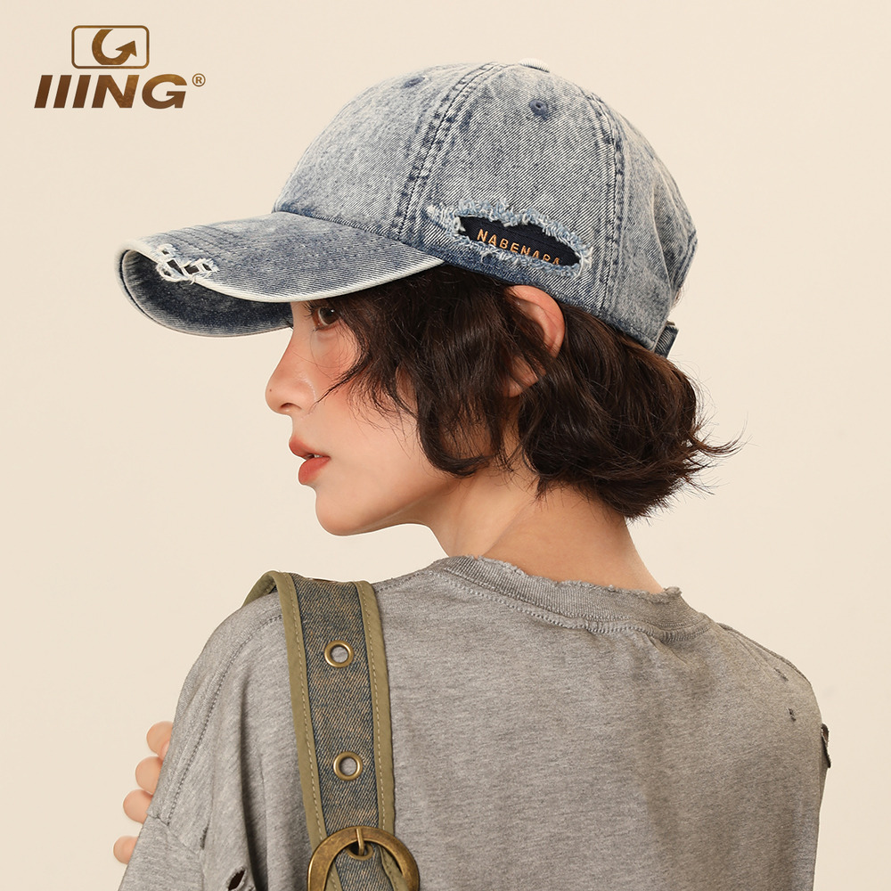 IIING帽控复古水洗做旧鸭舌帽