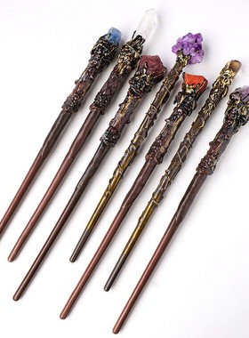 跨境天然水晶原石权杖水晶魔法棒万圣节仙女棒家居工艺品摆件