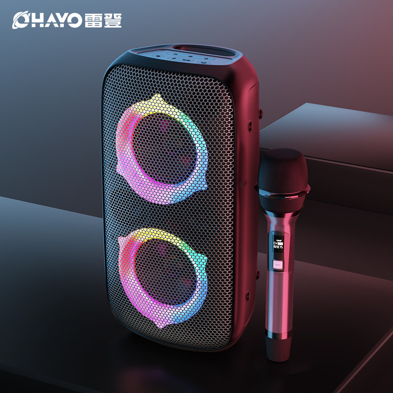 ohayo雷登s18 家庭户外k歌蓝牙音响广场舞大功率重低音炮大音量