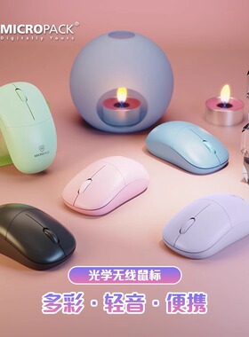 Micropack迈可派克712W+M105无线有线鼠标双模静音电脑笔记本女生