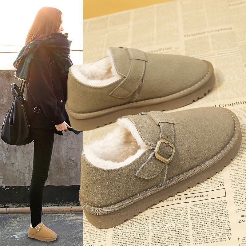 勃肯鞋女抗寒保暖一脚蹬棉鞋2024年冬季新款雪地靴加绒加厚女鞋子,女鞋,时尚雪地靴,淘宝优惠券,粉丝福利购,淘宝优惠卷