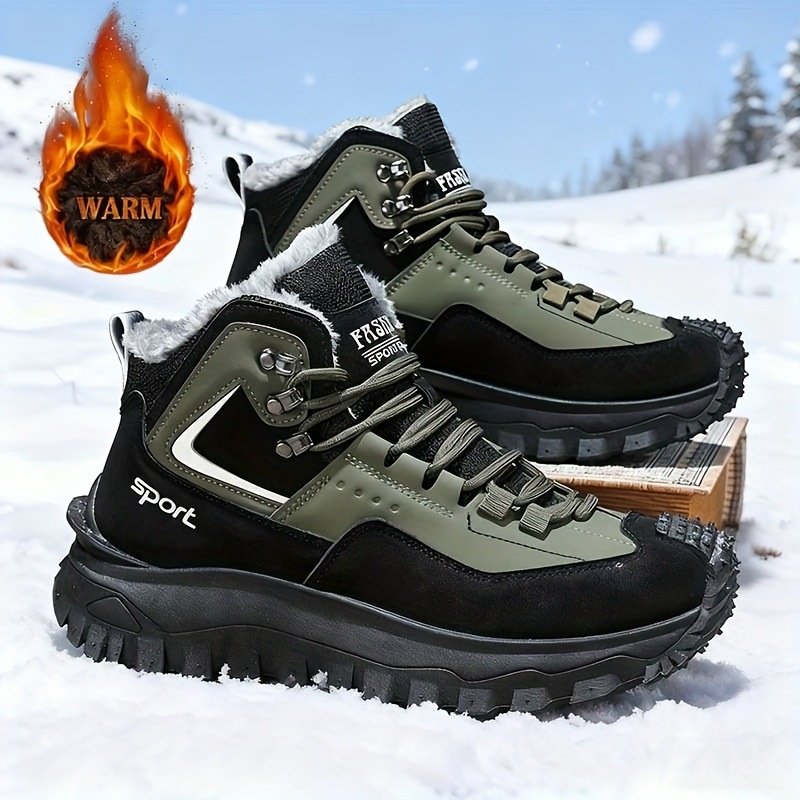 大码跨境冬季男士加绒保暖高帮棉鞋休闲雪地靴防滑耐磨马丁靴男鞋,流行男鞋,棉鞋,淘宝优惠券,粉丝福利购,淘宝优惠卷