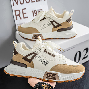 四季 男鞋 通用款 学生休闲老爹鞋 2025秋季 厚底增高休闲运动男鞋 新款