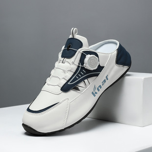 一脚蹬休闲百搭户外潮鞋 包头半托男鞋 跨境大码 2025春夏新款