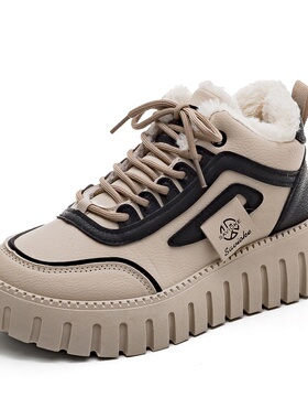 跨境热卖棉鞋女加绒雪地靴百搭2025冬季新款女鞋kt12261-1爆款