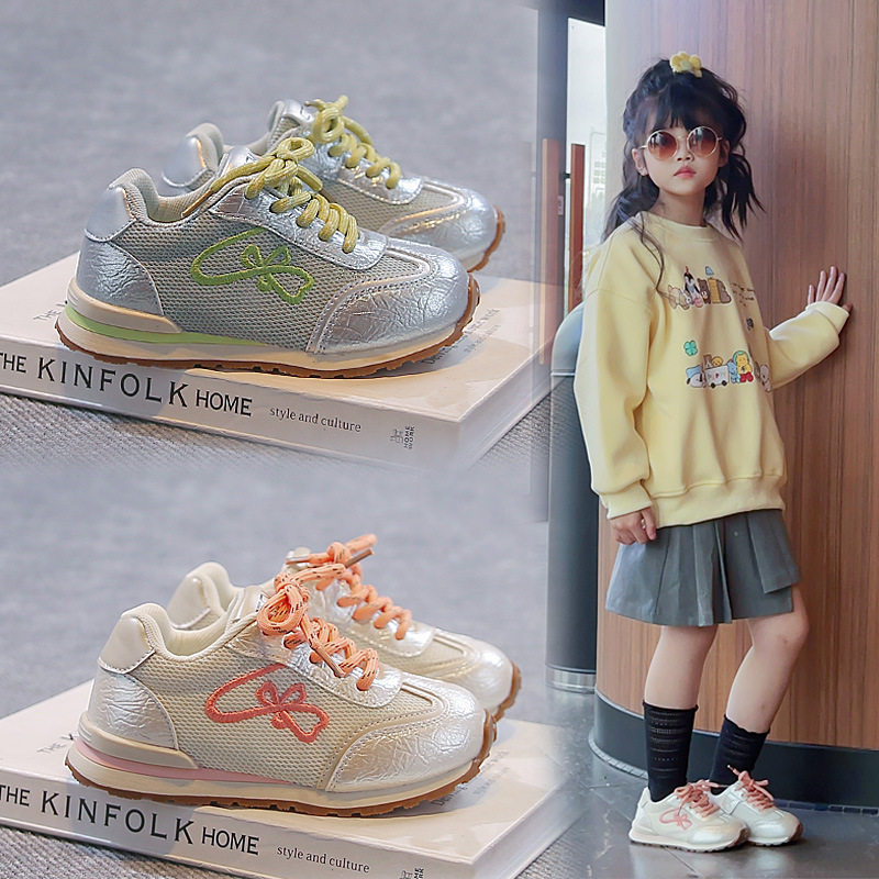 儿童运动鞋透气2026春季新款女童阿甘鞋时尚休闲鞋男童德训鞋C-18