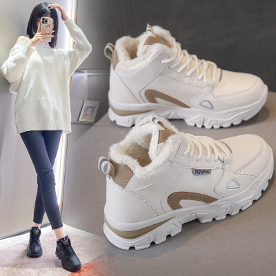保暖系带新款加绒款运动休闲鞋