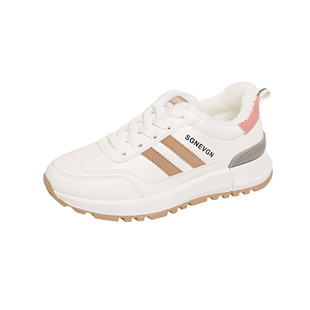 轻便防滑软底老爹鞋 加绒厚底皮面运动鞋 子百搭时尚 鞋 5092 2025新款