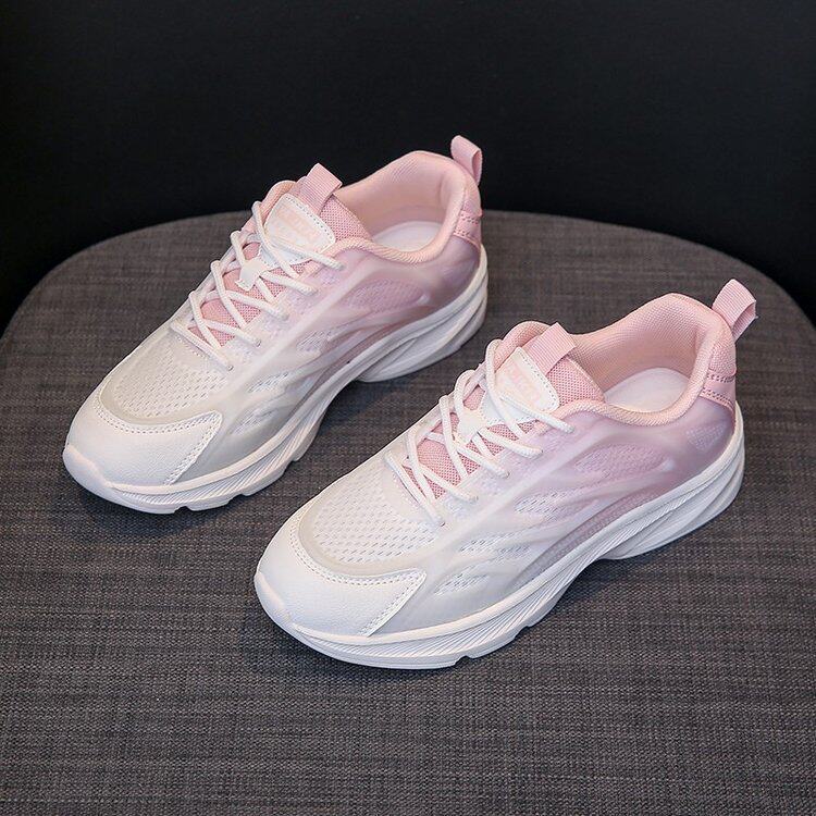 跑步鞋女款学生2026新款潮夏季女鞋轻便软底减震舒适网面运动鞋女