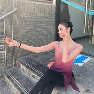 新选中国古典舞艺考舞蹈纱衣身韵练功J服女成人演出服表演上衣