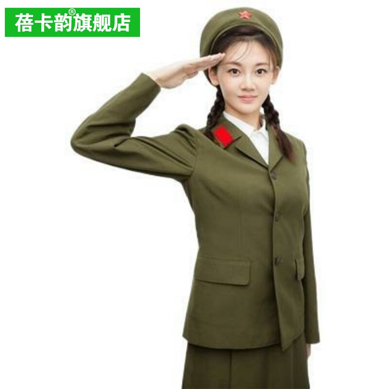 新品红军表演服65式芳华同款电影解放军衣服舞台演出服装绿色舞蹈