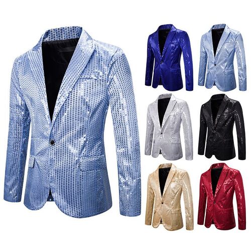 新款menc blazer 男式亮片演出礼服西装夜店男装主持司仪影楼外套