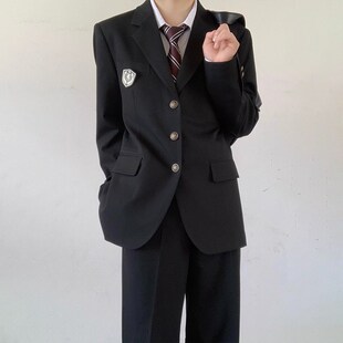 新选dk日k系制服西装外套男士秋季中长款休闲西服女学生西裤