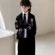 秋季 新款 套装 男童西k装 儿童休闲西服男孩模特走秀演出 新中式