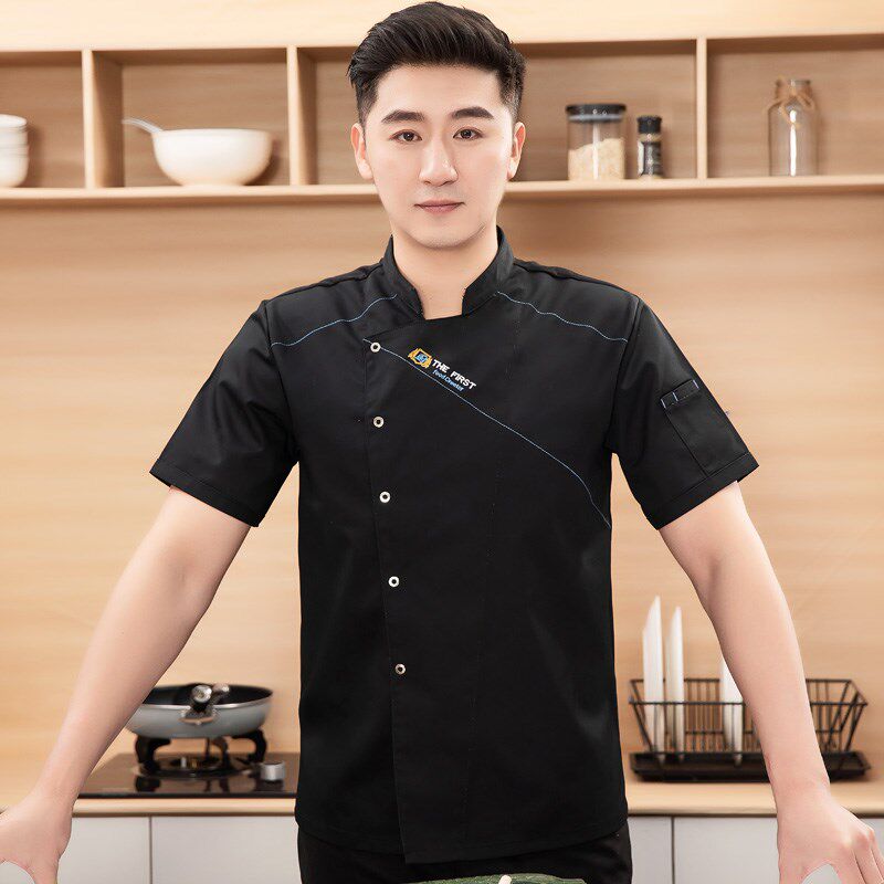 新款糕点师工作服短m袖定制夏季面包房烘焙蛋糕店服装男女厨师服