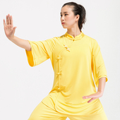 短袖 飘逸太极服装 太极服女夏太极拳练功服女中 古韵中c华新款 新款