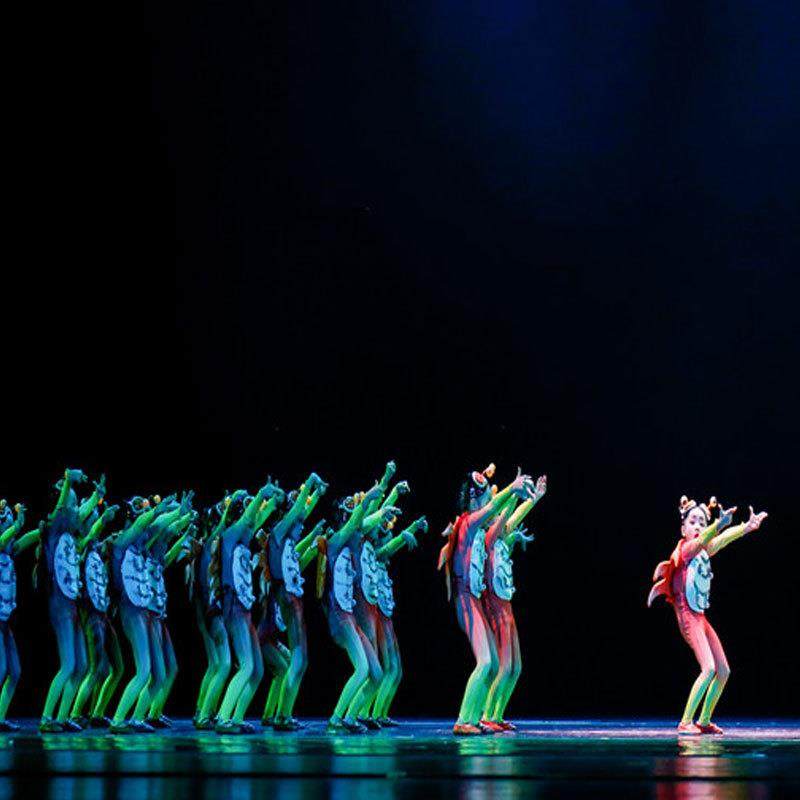 新品小荷风采坚持不蟹懈儿童舞蹈演出服男女卡通动物造型螃蟹表演