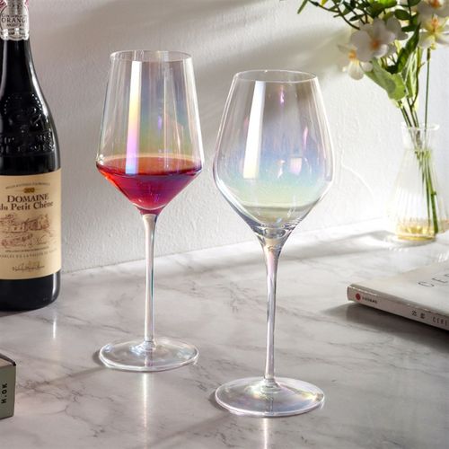 欧式电镀红酒杯水晶玻璃家用高脚杯子厂家创意彩色葡萄酒杯子