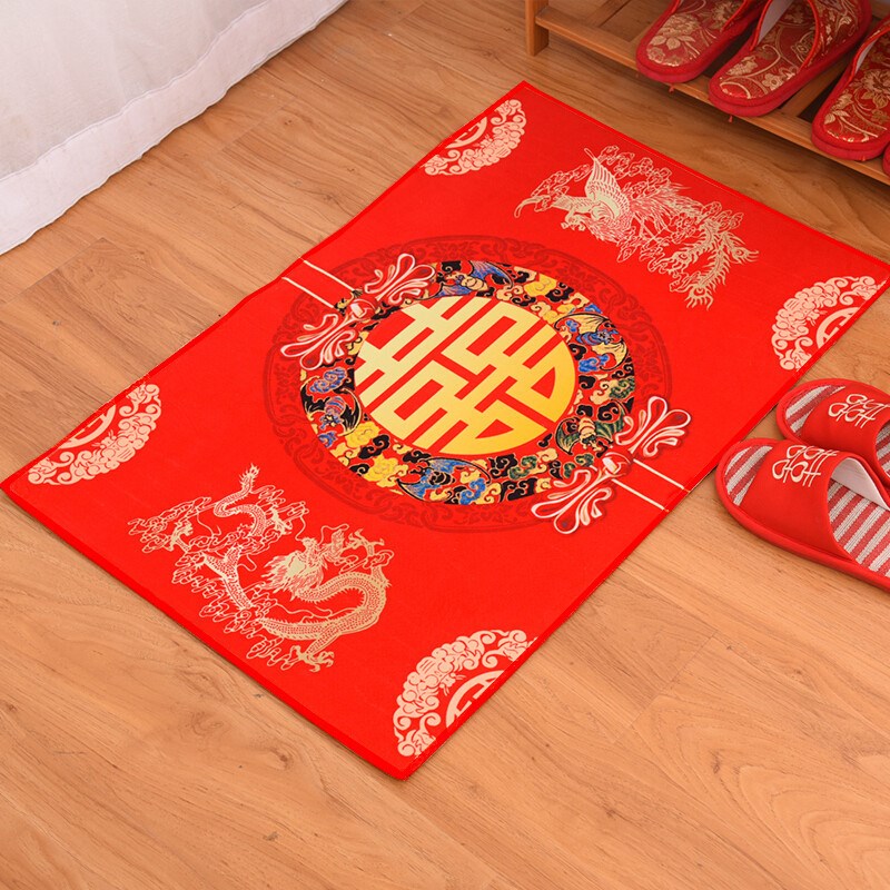 婚礼 结婚庆用品新房装饰布置摆设新娘进门地垫喜字地毯门垫脚垫