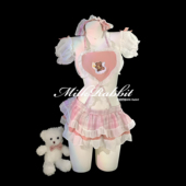 Cy奶兔「软萌女仆」cosplay可爱趣味性感纯欲风围裙制服qqny内衣