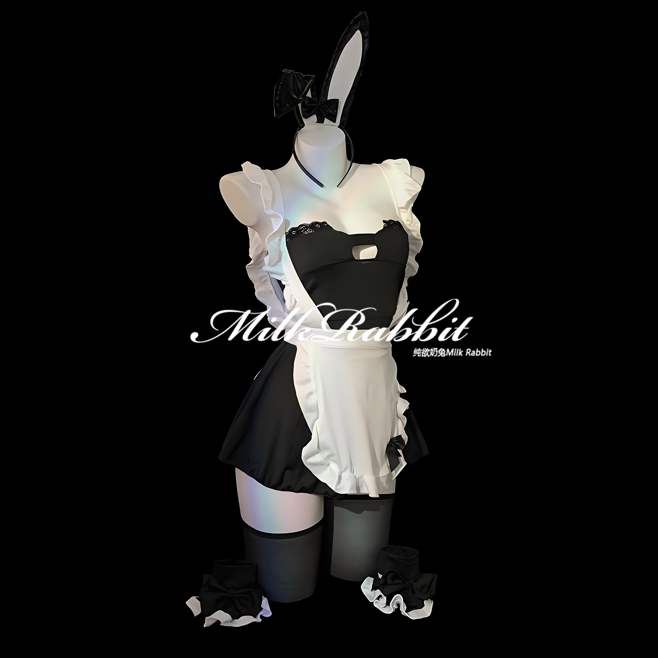 Cy奶兔「魅魔女仆」性感纯欲兔女郎cosplay制服套装qqny睡裙