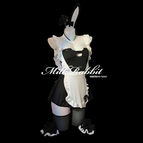 Cy奶兔「魅魔女仆」性感纯欲兔女郎cosplay制服套装qqny睡裙