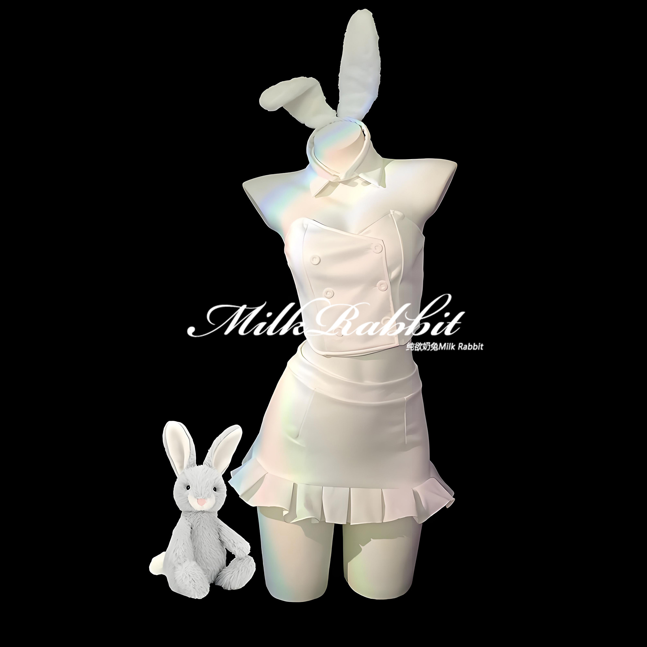 Cy奶兔「白兔女佣」兔女郎cosplay服装情趣衣制服qqny内衣