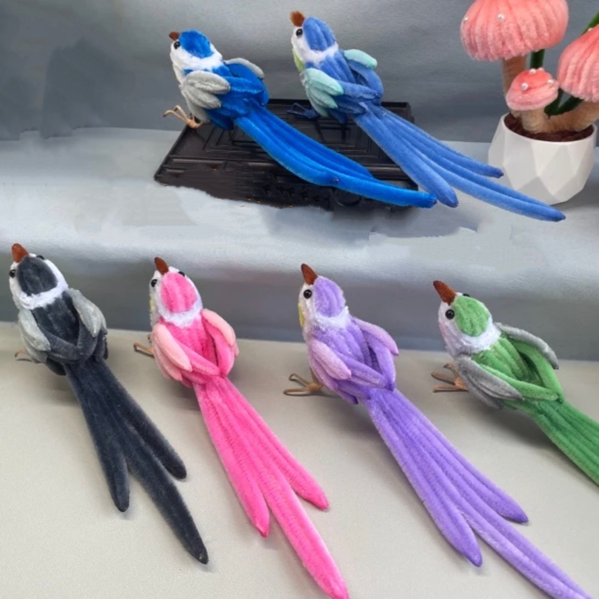 扭扭棒手工材料包自制仿真喜鹊小鸟玩偶摆件送朋友闺蜜生日礼物