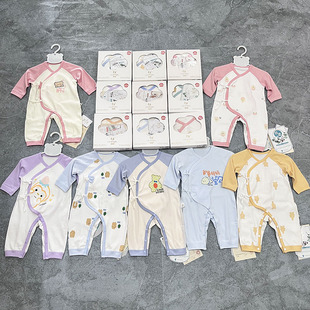 拉K安卓婴儿连体服0-3-5个月宝宝衣服长袖纯棉春秋冬款新生儿衣服