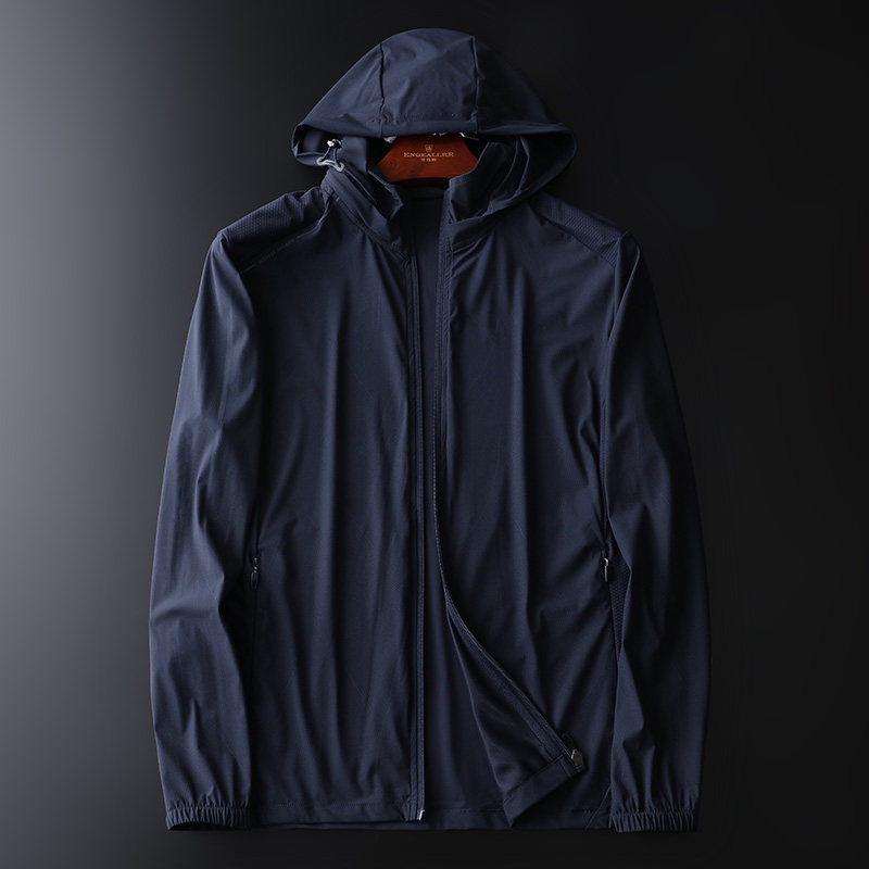 冰丝卫衣男士薄款宽松运动外套长袖春夏季t恤韩版连帽拉链开衫潮