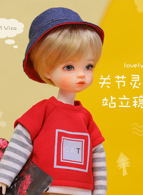 原创正版玩趣堂Visa6分BJD娃娃sd关节玩偶纯手工制作yosd滑板少年