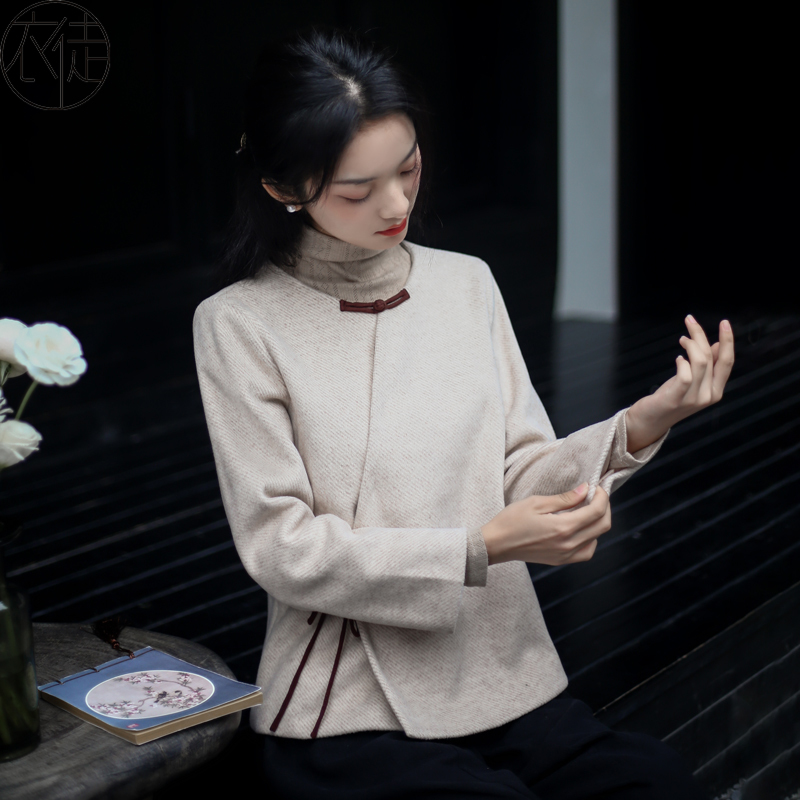 新中式茶服秋冬唐装工作服