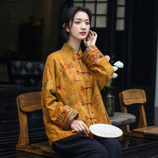 2025春季新款女式唐装上衣时尚高端真丝新中式茶服华服中国风国潮