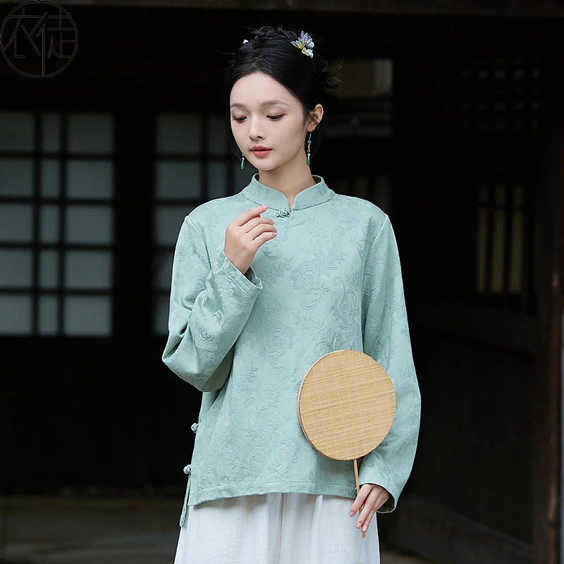 2026春新中式改良汉服上衣女款图片