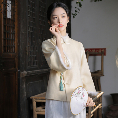 中国风唐装秋冬禅意茶服