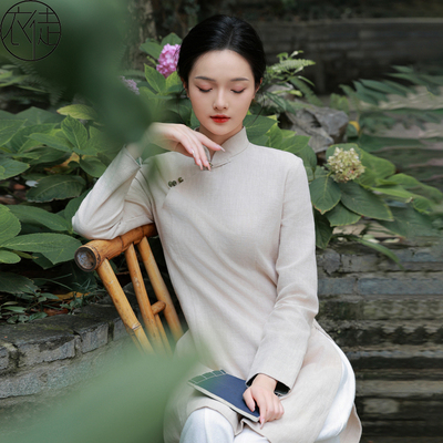 旗袍棉麻素衣居士服禅服