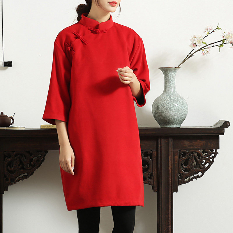 秋冬大人唐装女上衣拜年服汉服改良版中式中国风过年新年衣服女装
