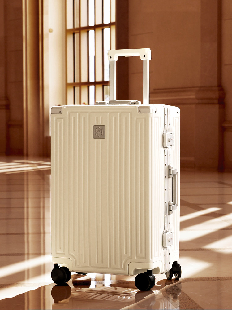 EDDAS新款铝框静音行李箱女高颜值24男大容量拉杆旅行密码皮箱子