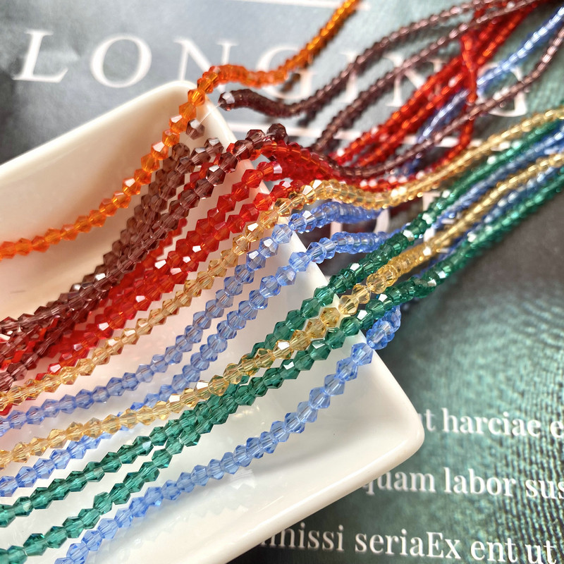 ２mm玻璃水晶菱形串珠手工diy