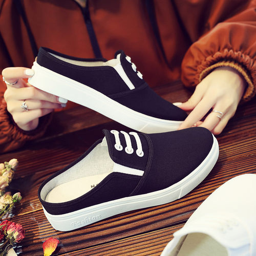 半拖学生无后跟外穿孕妇懒人鞋