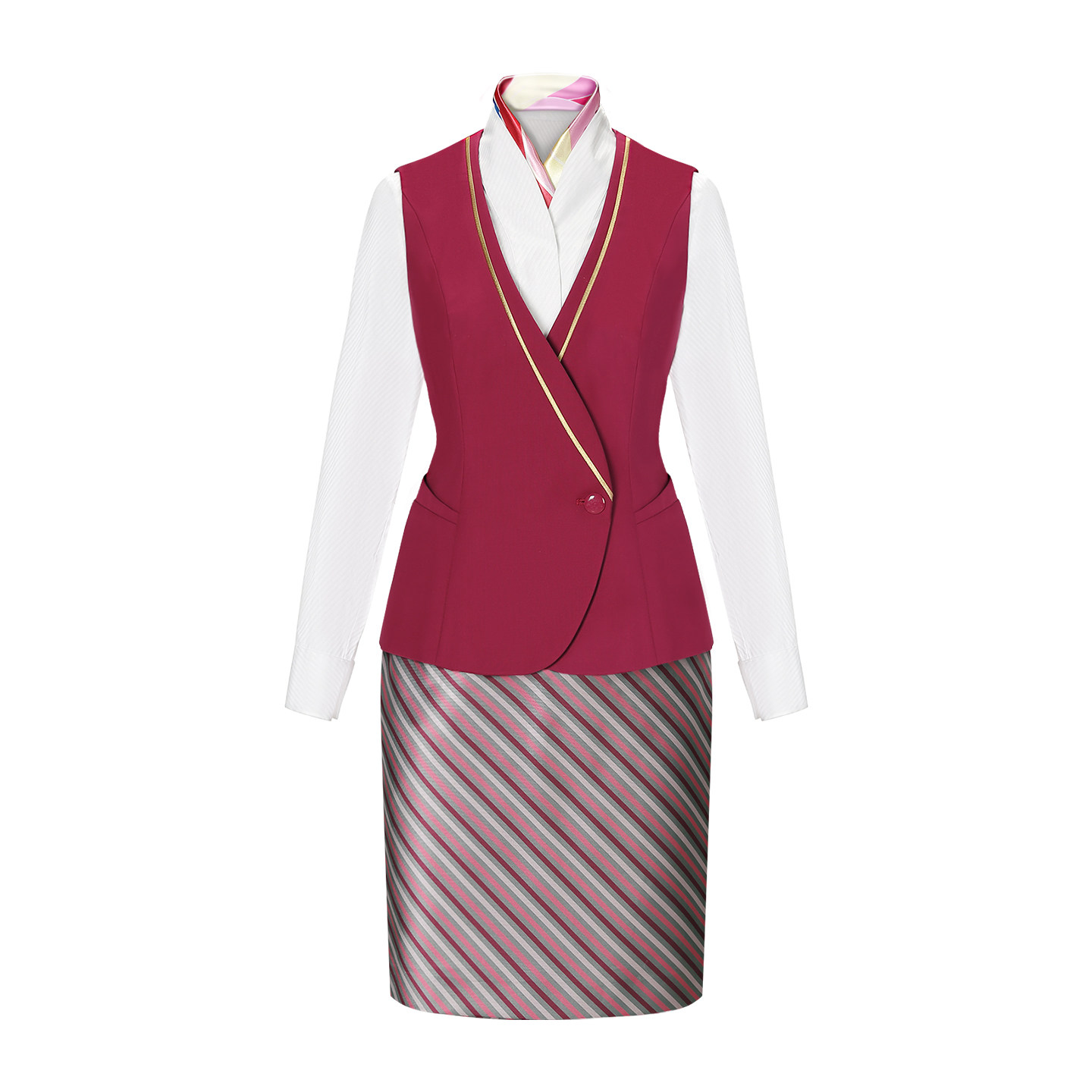 空姐制服女夏空乘职业装高端餐饮服务员会务珠宝店工作服套装