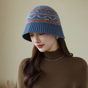 帽子女2025新款秋冬季韩版时尚潮流高级感水桶帽洋气显脸小渔夫帽