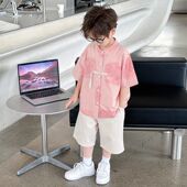 男童夏装 新中式 套装 儿童装 2025新款 痞帅小少爷男孩宝国风日常汉服