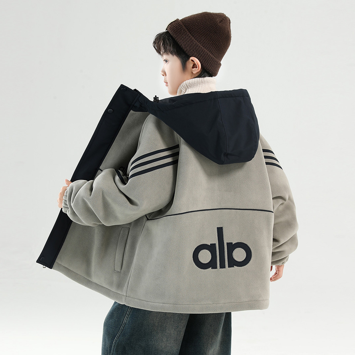 男童外套秋冬款2025新款奥粒绒