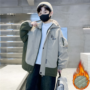 夹棉加厚时髦炸街薄棉衣潮 洋气中大童冬款 男童外套秋冬装 2026新款