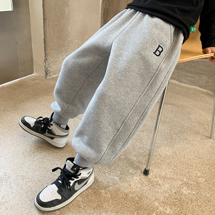 中大童男孩秋季 2025新款 运动裤 儿童秋冬装 男童裤 加绒卫裤 子春秋款