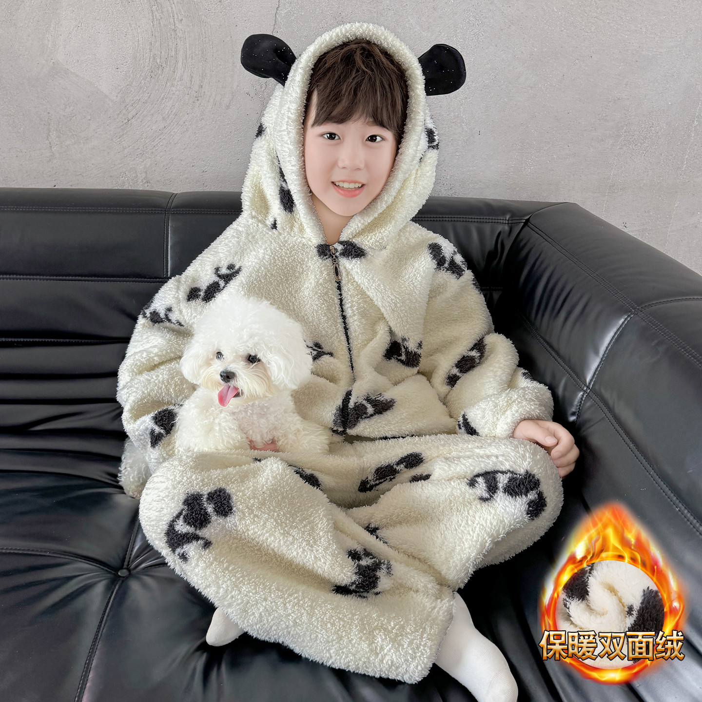 男童秋冬睡衣套装2025新款法兰绒