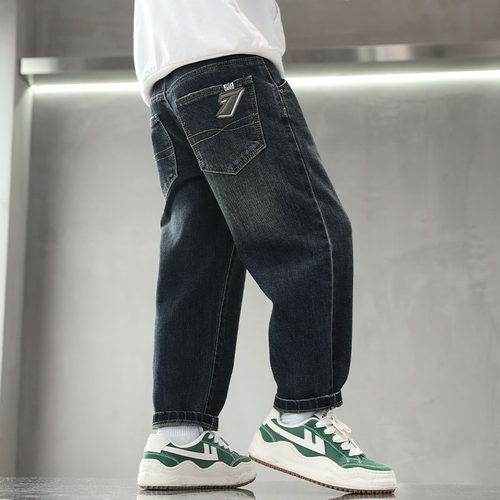 长裤牛仔牛仔裤宽松裤子