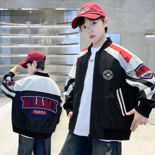 男童春秋款夹克棒球服